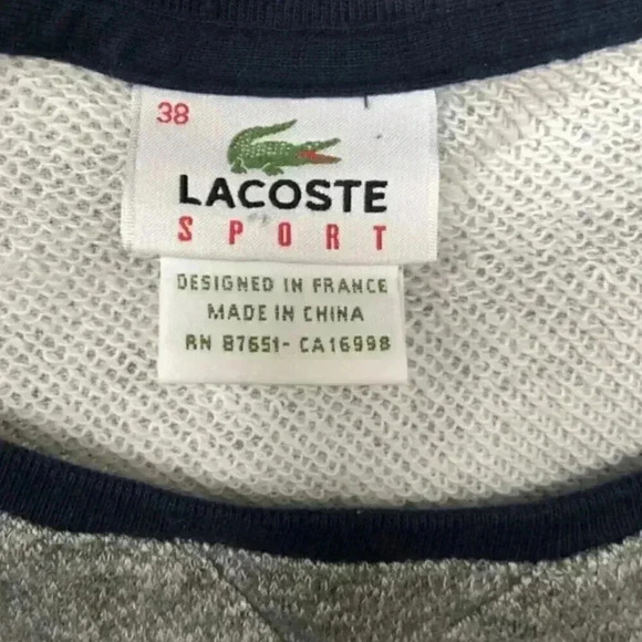 Lacoste Sport - Women's Size 38 Gray Scoop Neck Long-Sleeve Tunic - Picture 9 of 9